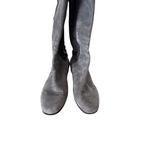 Vince Camuto Karita Over The Knee Kid Suede Tall Pull On Boots 8M Gray Stretch - Picture 12 of 14